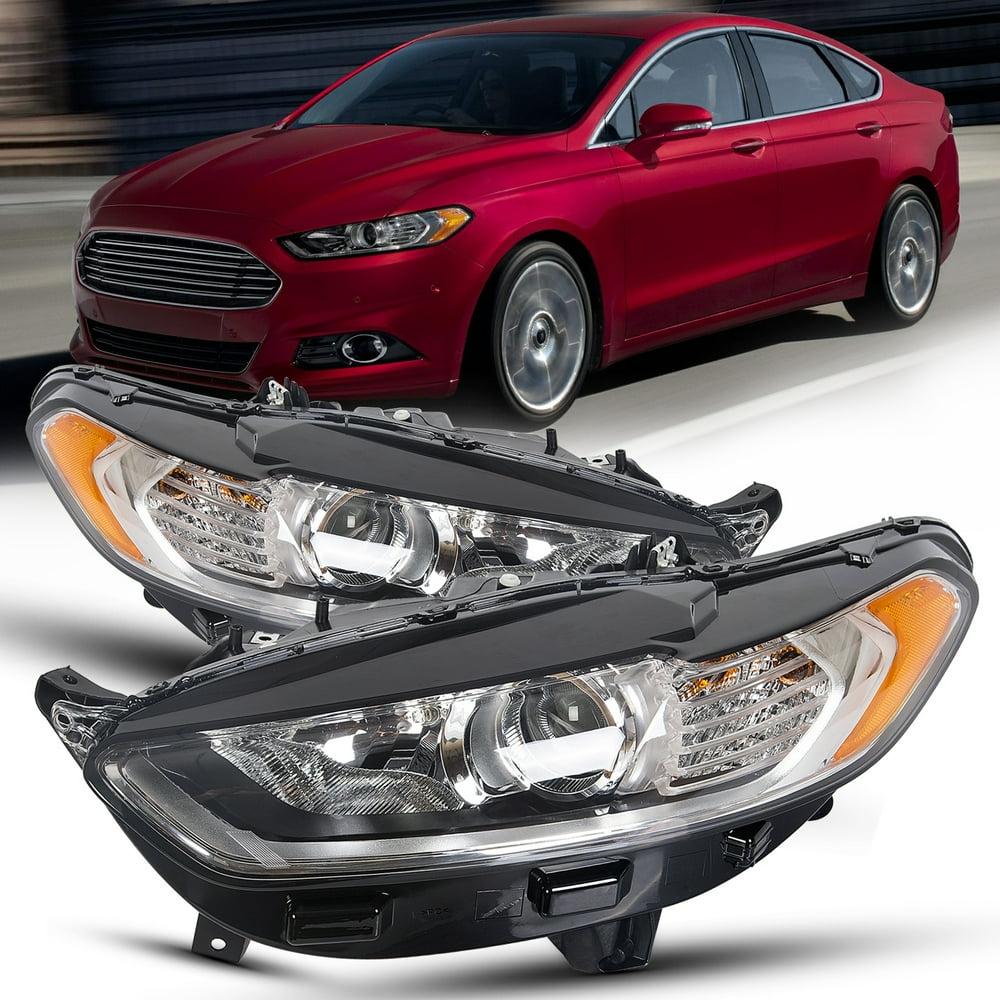 For 2013 2014 215 2016 Ford Fusion Headlights Lights Lamps Pair Set
