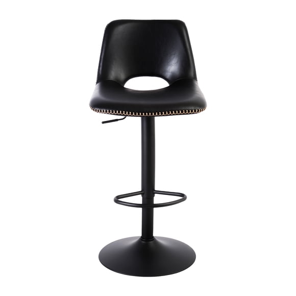 Modern Adjustable Swivel Bar Stools Set of 2 – Full Backrest, Faux Leather Upholstery, Counter Height, Heavy Duty Stainless Steel Base, Commercial Grade – Ideal for Kitchen Island, Dining, Living Room