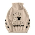 thumbnail image 3 of Cute Dog Graphic Hoodies for Women 2025 Funny Talk To The Paw Hooded Sweatshirt with Pockets Y2K Pullover Tops, 3 of 6