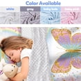 thumbnail image 4 of Kainsy Personalized Toddler Nap Mat for Daycare - Custom Name Kids Nap Mats for Preschool Kindergarten Girls Sleeping Bag with Pillow Blanket Set, Thick Padded Easy Roll Up Rainbow Butterfly, 4 of 9