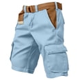 thumbnail image 2 of Dresfit Men's Cargo Shorts Baggy Knee Length Shorts Summer 2026 Stretch Drawstring Hiking Bermuda Shorts Loose Solid Work Short Pants with Pockets 2XL, 2 of 4