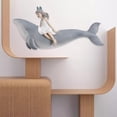 thumbnail image 3 of Decoración nórdica para colgar en pared de habitación Niña y ballena Sunnimix escultura de arte de pared, 3 of 7
