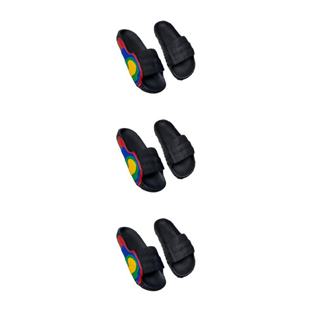 Sandalias Minnieouse de Playa con Punta Abierta Estilo Informal Color Negro Tamaño 37-38