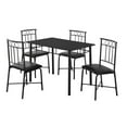 thumbnail image 1 of Monarch Specialties Dining Table Set, 5pcs Set, Small, 40" Rectangular, Kitchen, Metal, Laminate, Black, Contemporary, Modern, 1 of 3
