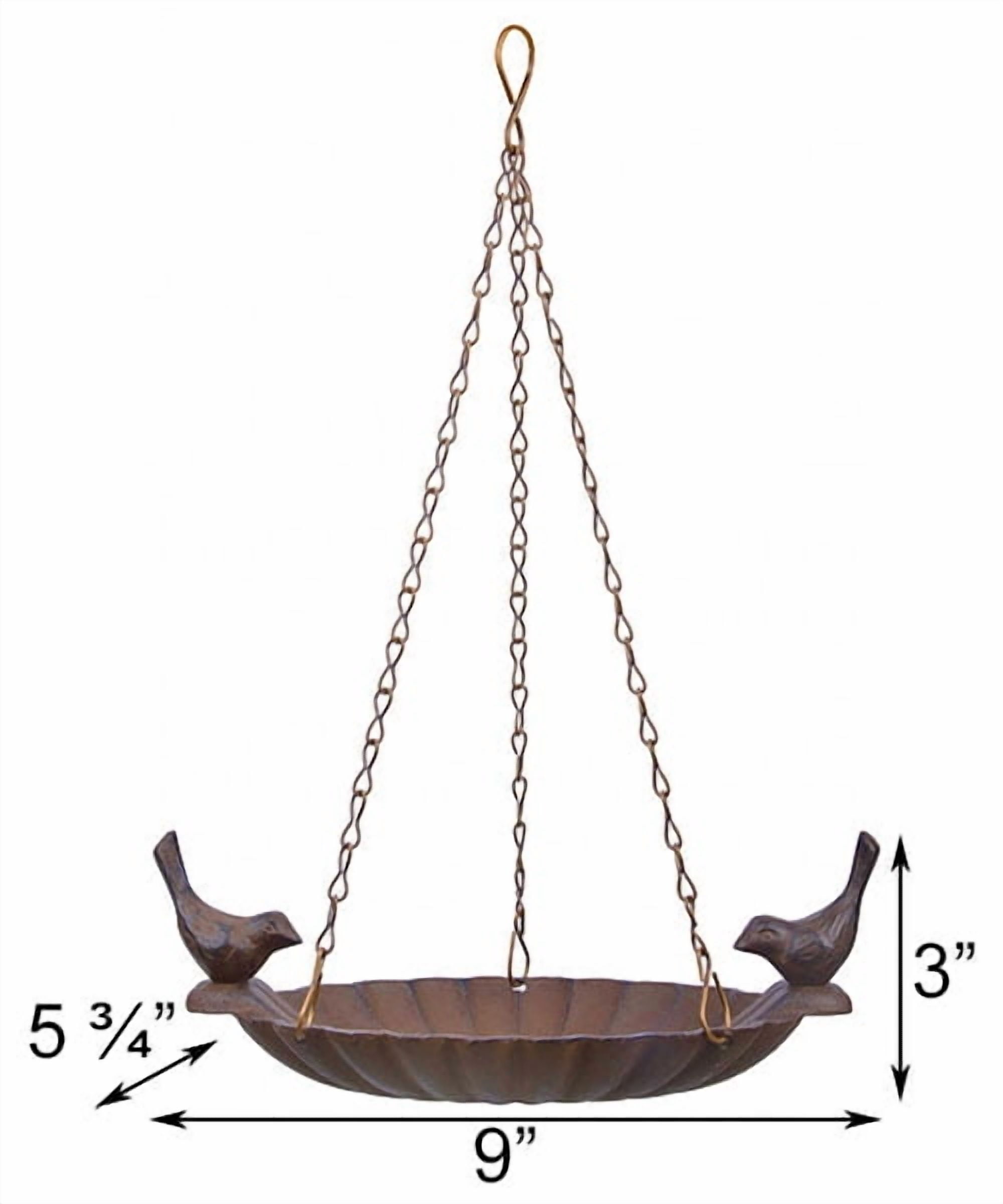 Esschert Design FB377 Hanging Bird Bath with 2 Birds
