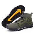thumbnail image 1 of Zapatos de senderismo Botines de tobillo Trabajo de caña alta para viajes al aire libre (44) Verde, 1 of 9