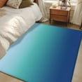 thumbnail image 5 of Area Rugs for Living Room 4x6 Ft, Teal Blue Ombre Non Slip Area Rugs for Kitchen Bedroom Entryway, Modern Abstract Art Gradient Aesthetics Washable Carpet Runner Rug Floor Mats for Bedroom, 5 of 9
