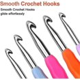 thumbnail image 3 of Crochet Needles Set , 14Pcs Knitting Needles with Soft Handles + 10 Pcs Crochet Locks + 9 Big Eye Hand Sewing Hooks + Crochet Case, 3 of 3