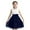 White&Navy Blue, variant on YONGHS Flower Girls Pleated Chiffon 3D Petal Bridesmaid Dress for Wedding Pageant Party Ball Gown White&Turquoise 8