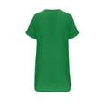 thumbnail image 4 of Patlollav 2025 Women Summer Casual V-Neck Short Sleeve Solid Dress, 4 of 6