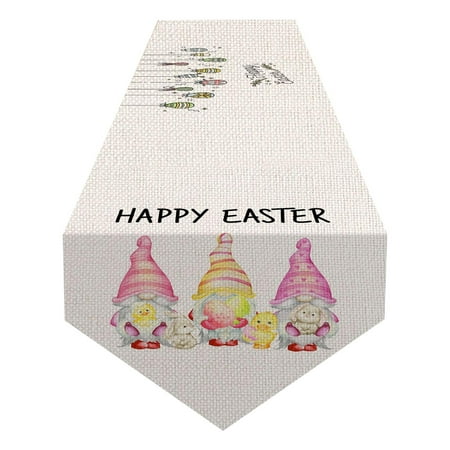 

Easter Decorations Fitted Table Easter Festival Table Runner Linen Anti Oil Easy To Clean Table Cloth Digital Printing Table Mat