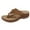 Brown, variant on Povozer Sandals for Women Platform Flip Flops Hollow out T-strap Thong Sandals(Black,6)