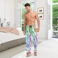 thumbnail image 3 of FREEAMG Men's Pajama Pants with Pockets Sleepwear Lounge Pants Stretch Casual Watercolor Sprash Abstract, 3 of 7