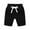 Black, variant on WOYY Toddler Boys Cotton French Terry Shorts Solid Color Elastic Waist Shorts, Sizes 2-3T