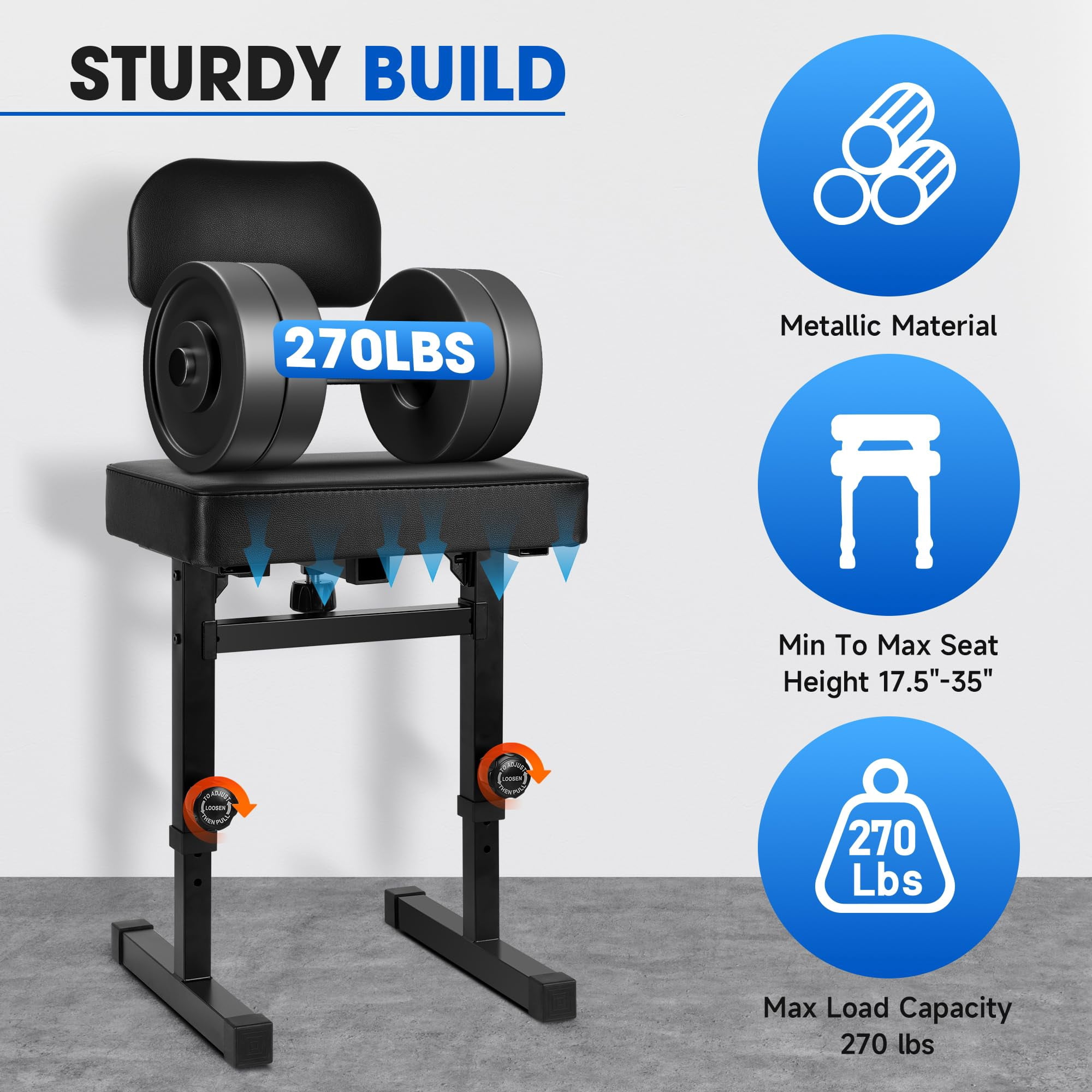 Piano Bench Adjustable Height Stool Keyboard With Black Padded Cushion For Musicians Chair Backrest (pu Leather)