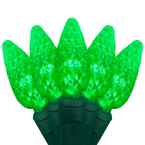 C6 Green Led Christmas Lights 