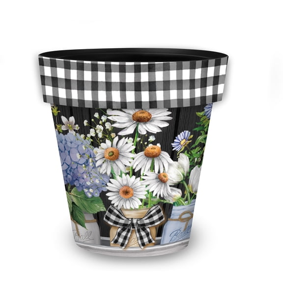 Briarwood Lane Spring Planter 11.75" x 11" x 11" Crated Mason Jars Medium For Spring Planter