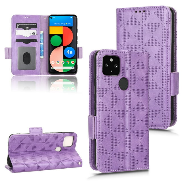 Google Pixel 4A 5G Case , Leather Wallet Cover Magnetic Full Body Shockproof Stand Flip Case for Google Pixel 4A 5G