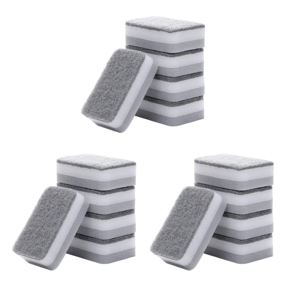 Matsuzay Pack of 5 Double Sided Sponge Pot Countertop Dishwashing Dishes Household Restaurant Cleaning Plates Scrubber Catering Type1 NO1