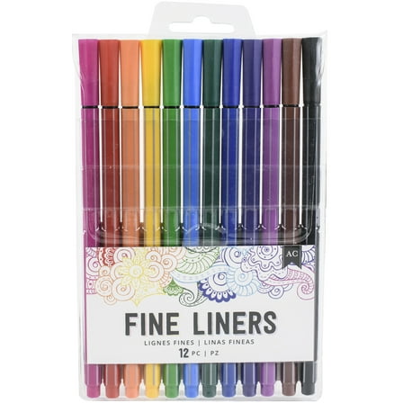 American Crafts Fine Liners Markers 12/Pkg