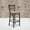 Natural Wood Seat/Black Metal Frame, variant on Emma + Oliver Black Metal "X" Back Barstool, Burgundy Vinyl Seat