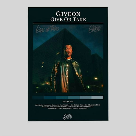 Music Poster- Giveon Singer - Vintage Style - Size 24x36 - Postora