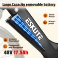 thumbnail image 4 of ESKUTE C200 Electric Bike for Adults, 1300W Peak Power Ebike, 28MPH Step-Thru E-Bicycle with 840Wh Removable Battery, Up to 70 Miles, 26" Tires, 7 Speed ,Black with Phonebag & Lock, UL2849, 4 of 9