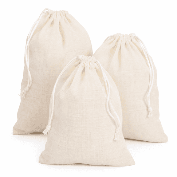 3 Pack Reusable Soup Bags,Kitchen Spice Bags Cotton Mesh Strainer Cooking Pouches Simmer Pot Bags Sachet Pouch Cheesecloth Drawstring Bags for Spices Herbs Coffee Tea Brew,10 x 8 inch