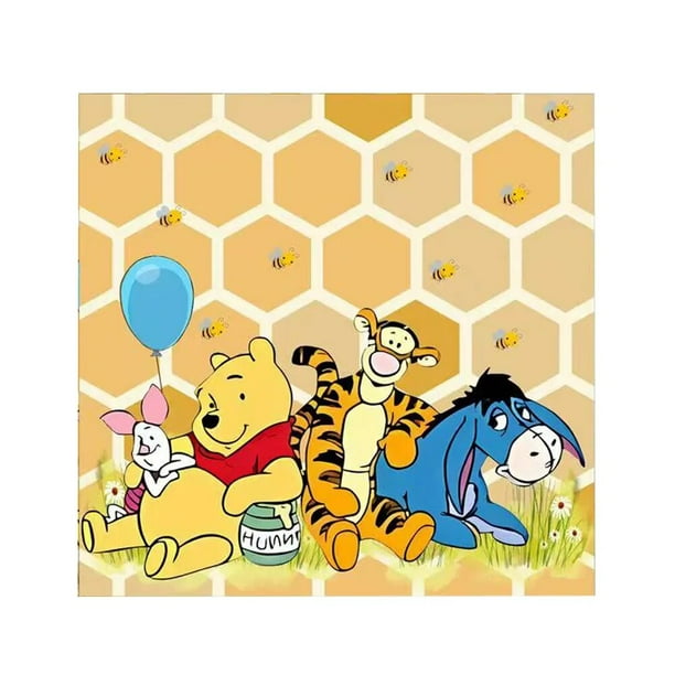 Servilletas de Disney Winnie the Pooh, accesorios para fiesta de cumpleaños, pañuelos, toallas de papel, oso Pooh, vajilla de actividades al aire libre, 20 unids/lote por paquete