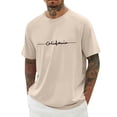 thumbnail image 3 of T-shirt Graphique Lettre Ville Mode Urbaine Manches Raglan Col Rond Confort Quotidien pour Hommes avec Ambiance Décontractée Quotidienne, 3 of 4
