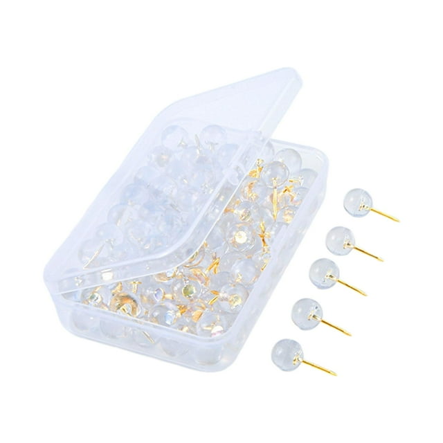 100Pcs Sewing Pins Positioning Pins DIY Handicrafts Crafts Making Quilting Pins Round Gold