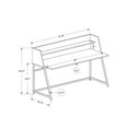 thumbnail image 4 of Monarch Specialties Computer Desk, Home Office, Laptop, Storage Shelves, 48"l, Work, Metal, Laminate, Black, Contemporary, Modern, 4 of 4