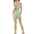 thumbnail image 3 of INSPIRE CHIC Women's Pajama Sets Knit Cami Tops with Shorts 2 Pcs Lounge Sleepwear XL Gray Green, 3 of 6