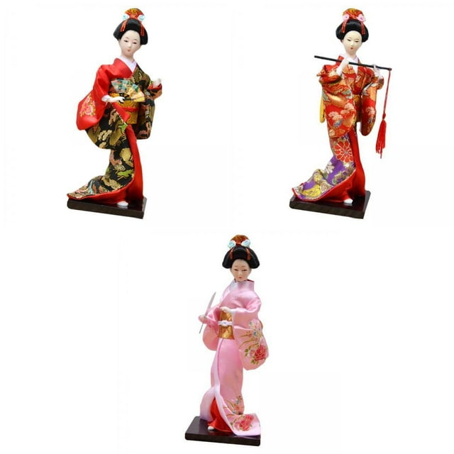 "Kimono Japonés Geisha Doll Girls Estatua para La Decoración Del Hogar de Escritorio