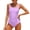00&Light Purple632, variant on Lullu Girls One-Piece Swimsuit Ruched Quick Drying UPF 50 Bathing Suit Swimwear
