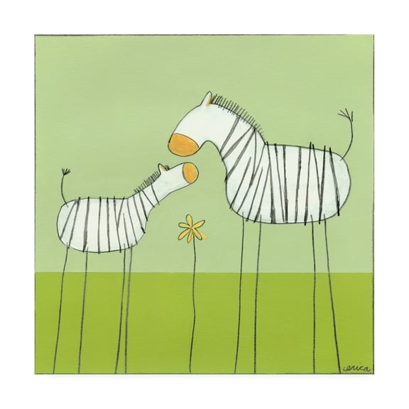 Trademark Fine Art 'Stick leg Zebra II Childrens Art' Canvas Art by June Erica Vess