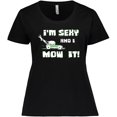 thumbnail image 3 of Inktastic I'm sexy and I mow it Lawnmower Fun Women's Plus Size T-Shirt, 3 of 5