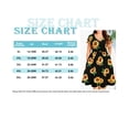 thumbnail image 5 of TIYOMI Womens Plus Size Sunflower Dress Black Summer Elegant Raglan Short Sleeve V Neck Casual Tie Waist Loose Fits Dress XL 14W 16W, 5 of 5
