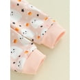 thumbnail image 7 of Nygoyerh Newborn Baby Girls Boys Halloween Outfit Cartoon Ghost Print Long Sleeve Round Neck Pullover with Elastic Waist Pants 2PCS Set Fall Infant Clothing for 1M-13T, 7 of 7