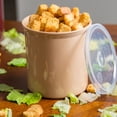 thumbnail image 4 of Carlisle FoodService Products Classic Round Storage Container Crock with Lid for Kitchen, Restaurants, Home, Plastic, 1.2 Quarts, Beige, (Pack of 12), 4 of 4