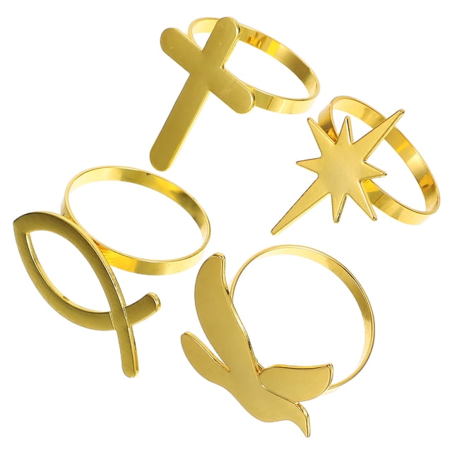 unbranded 1Jgo De Servilleta Dorados Con Cruz Religioso Para De Bautizo Y Bodas