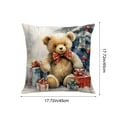 thumbnail image 3 of YIKA Christmas Tree Snowflake Reindeer Pillowcase Christmas Pillow Cover Holiday Decoration Sofa Decoration Linen Pillow Home Sofa Holiday Decoration Pillow Cover B, 3 of 6