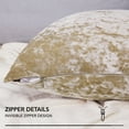 thumbnail image 3 of Deconovo 18 x 18 inch Decorative Crushed Velvet Pillow Covers for Couch Bed Khaki Throw Pillow Covers Pack of 2, 3 of 7