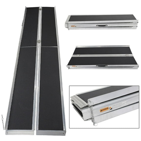 Zimtown 10ft Aluminum Loading Slip Resistant Surface Wheelchair Portable Ramp-120" x 28"