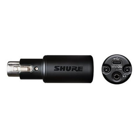 Shure Motiv MVX2U - Digital audio adapter - XLR female to USB 2.0 Type C, 3.5mm audio jack female
