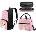 thumbnail image 2 of KUIFORTI School Bags Kawaii Dog Backpack Set with Lunch Tote Bag Pencil Pouch,Cute Dog Backpack for School Bookbag for Girls Picnic Bag 3 Pack Travel Knapsack, 2 of 5