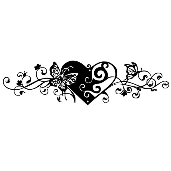 Maoww Wall Sculpture Hanging Accent Modern Bathroom Heart With Metal Wall Art Butterfly Decor
