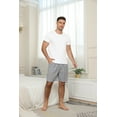 thumbnail image 7 of MoFiz Men's 3-Pack Pajama Shorts Cotton Blend Striped Sleep Lounge Bottoms, 7 of 7