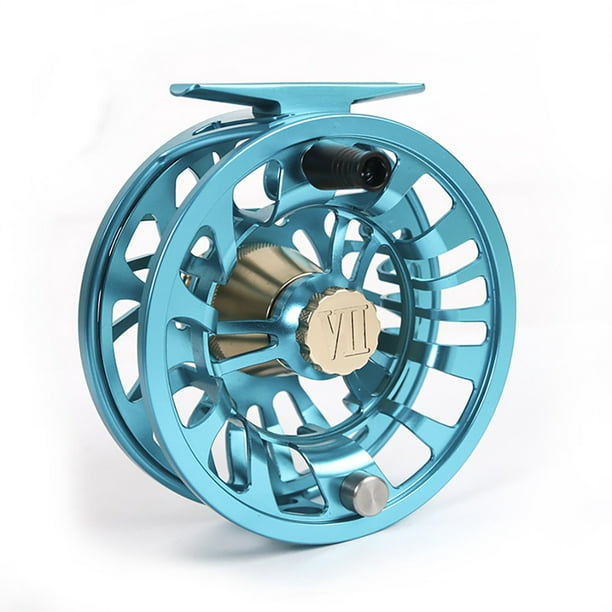 Yingyy 5/7 Fly Fishing Reel Portable Accessory Lake Hand-Changed Aluminum Spinning Wheel Tackle Freshwater Sea Reels Professional Fisherman Blue Other