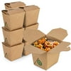 [450 Pack] 16 oz Chinese Take Out Boxes - 3.5x3” Plain Kraft Paperboard Food Containers, Leak and Grease Resistant Half Quart Size Asian Rectangle To Go Boxes, Candy Buffet Box and Party Favors
